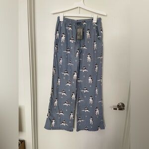 Blue Pajama Pants with Husky Print